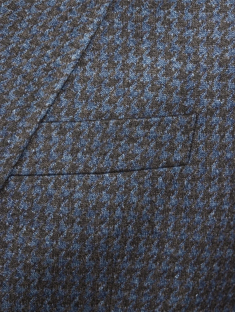 Hartford Houndstooth Silk and Cashmere Jacket