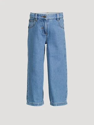 Logo Patch Straight-Leg Jeans