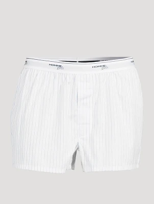 Cotton Boxer Shorts Stripe Print