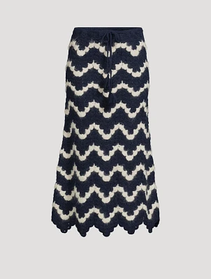 Safi Alpaca Crochet Midi Skirt