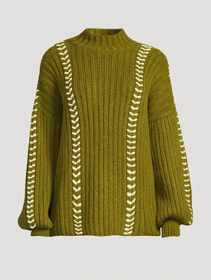 Mayu Oversized Alpaca Turtleneck Sweater