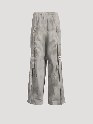 Wide-Leg Cargo Trousers