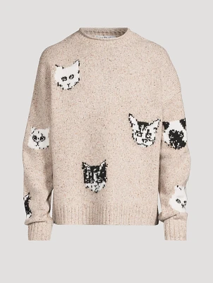Cat Jacquard Sweater