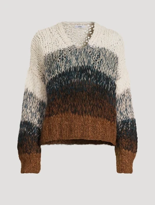 Ombre V-Neck Sweater