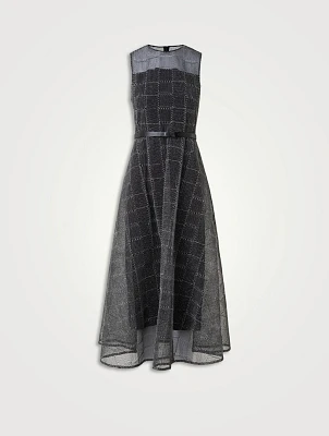 Tulle Sleeveless Midi Dress