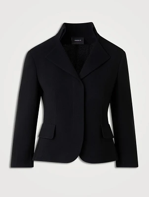 Amber Wool Crêpe Double-Face Jacket