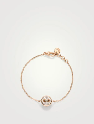 Pom Pom Dot 18K Gold Bracelet With Mother-Of-Pearl And Diamonds