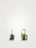 Nudo 18K Rose And White Gold Drop Earrings With Prasiolite