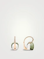 Nudo 18K Rose And White Gold Drop Earrings With Prasiolite