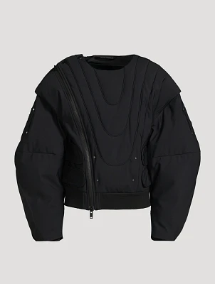 Moose Knuckles x Luar Nylon Down Bomber Jacket