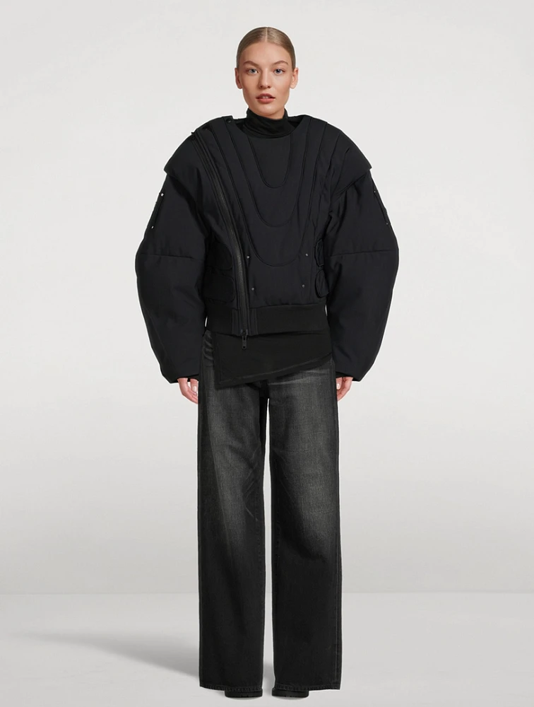 Moose Knuckles x Luar Nylon Down Bomber Jacket