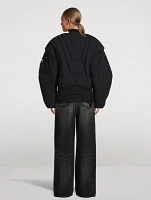 Moose Knuckles x Luar Nylon Down Bomber Jacket