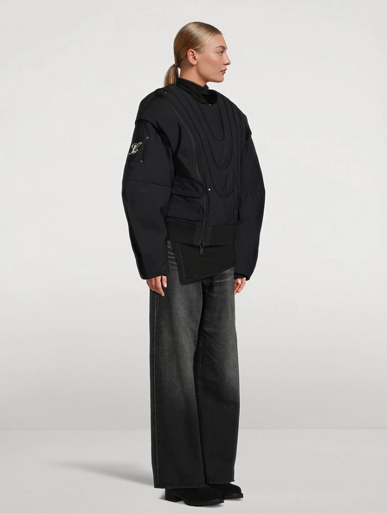 Moose Knuckles x Luar Nylon Down Bomber Jacket