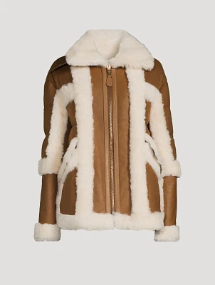 Calista Shearling-Trimmed Down Jacket