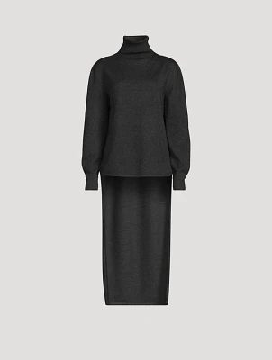 High-Low Turtleneck Sweater
