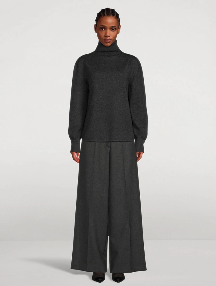 High-Low Turtleneck Sweater