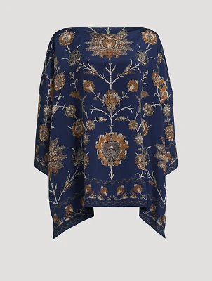 Silk Tunic Persian Blossom Print