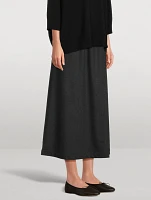 A-Line Midi Skirt