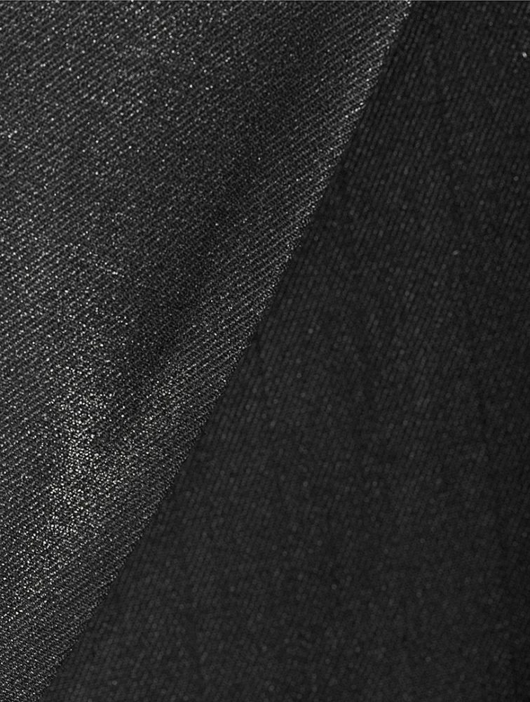 Pinstripe Coat With Coated Front