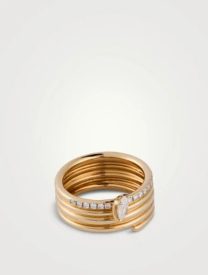 Blast Rose Gold Ring With Diamonds