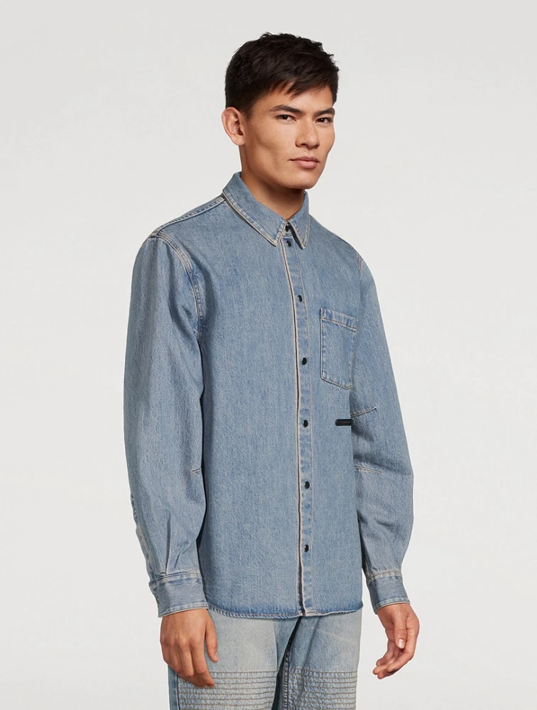 Curved Classic Denim Shirt
