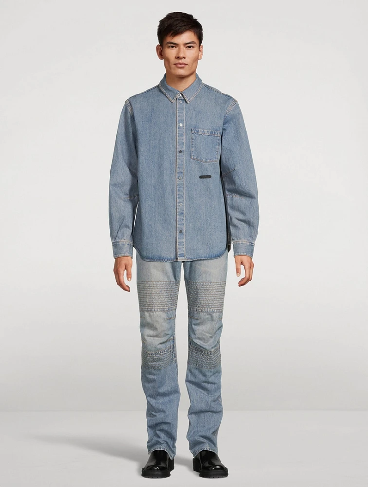 Curved Classic Denim Shirt