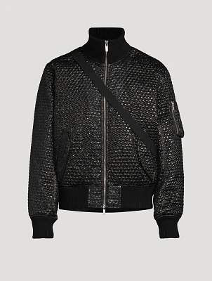 Seatbelt Bubble Wrap Bomber Jacket