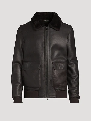 Seth Shearling Bomber Jacket