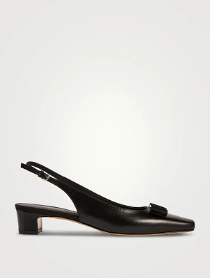 Leather Slingback Pumps