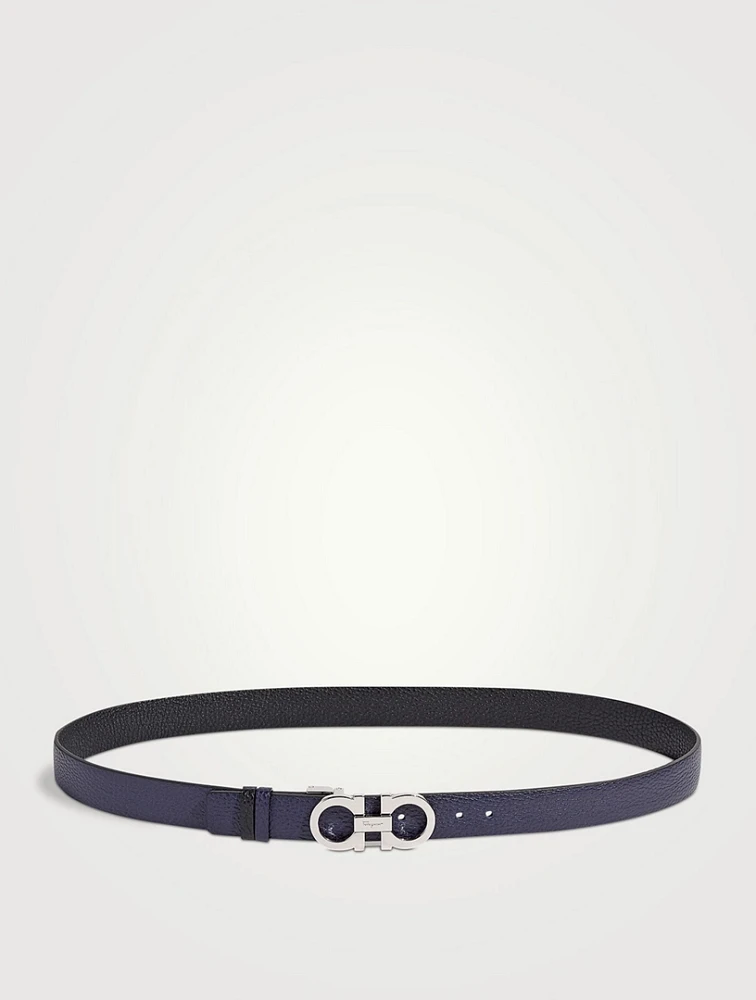 Reversible Leather Gancini Belt