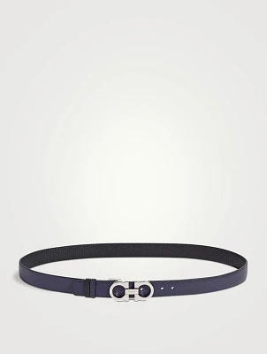 Reversible Leather Gancini Belt