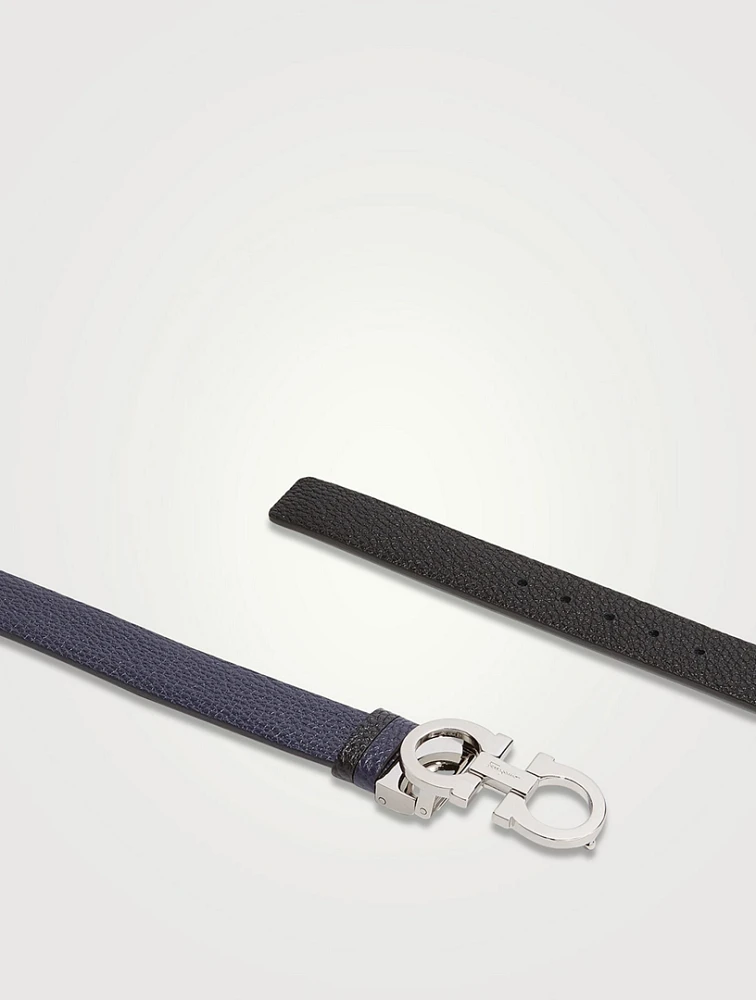 Reversible Leather Gancini Belt