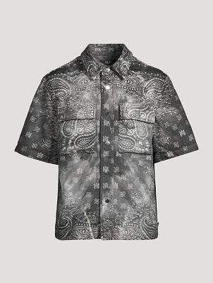 Tie-Dye Bandana Short-Sleeve Shirt