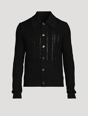 Wool Long-Sleeve Polo