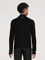 Wool Long-Sleeve Polo