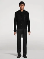 Wool Long-Sleeve Polo