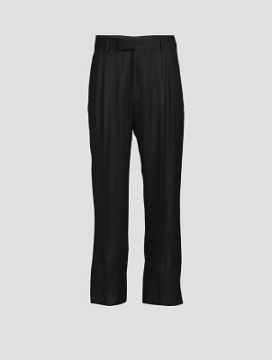 Double-Pleated Relaxed Pants