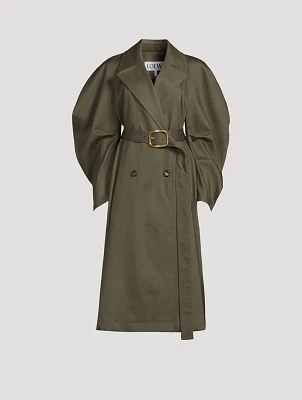 Belted Double-Breasted Trench Coat