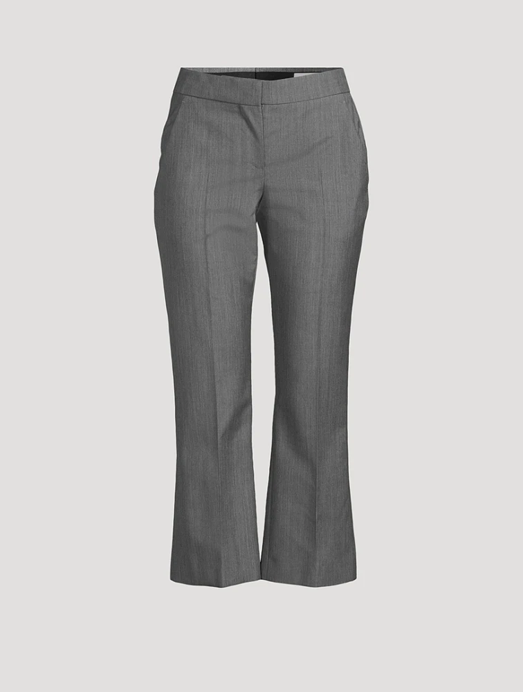 Wool Mohair Kick Flare Trousers