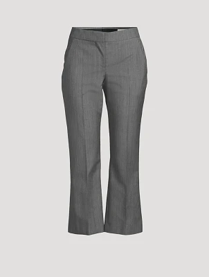 Wool Mohair Kick Flare Trousers
