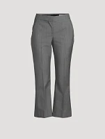 Wool Mohair Kick Flare Trousers