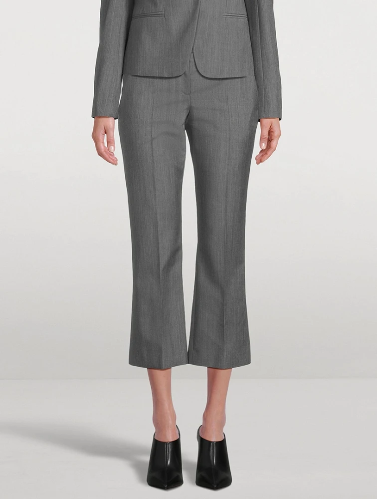 Wool Mohair Kick Flare Trousers