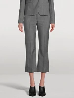 Wool Mohair Kick Flare Trousers