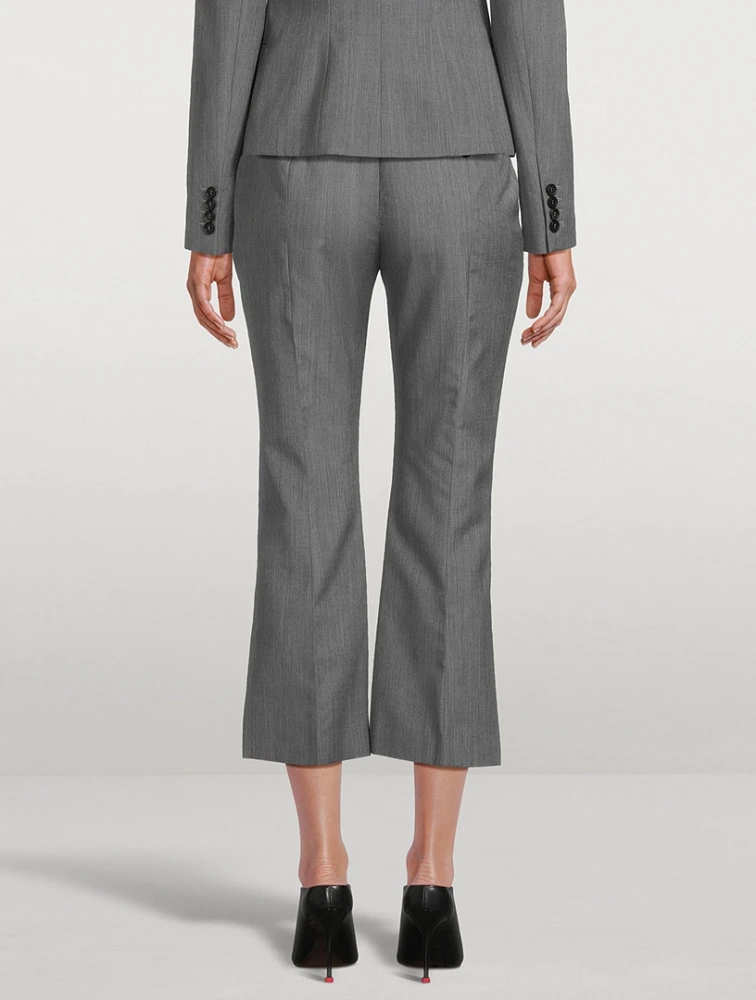 Wool Mohair Kick Flare Trousers