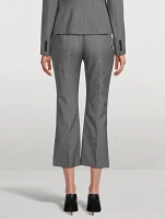 Wool Mohair Kick Flare Trousers