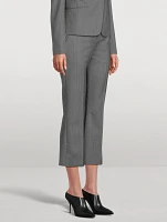 Wool Mohair Kick Flare Trousers