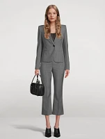 Wool Mohair Kick Flare Trousers