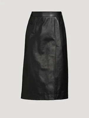 Leather Midi Skirt