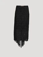 Stretch Lace Midi Skirt