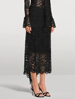 Stretch Lace Midi Skirt